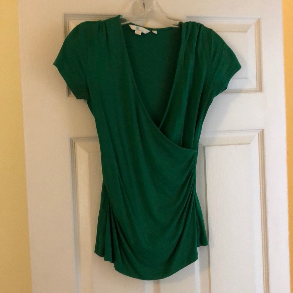 Boden faux wrap deep green top size 6, small